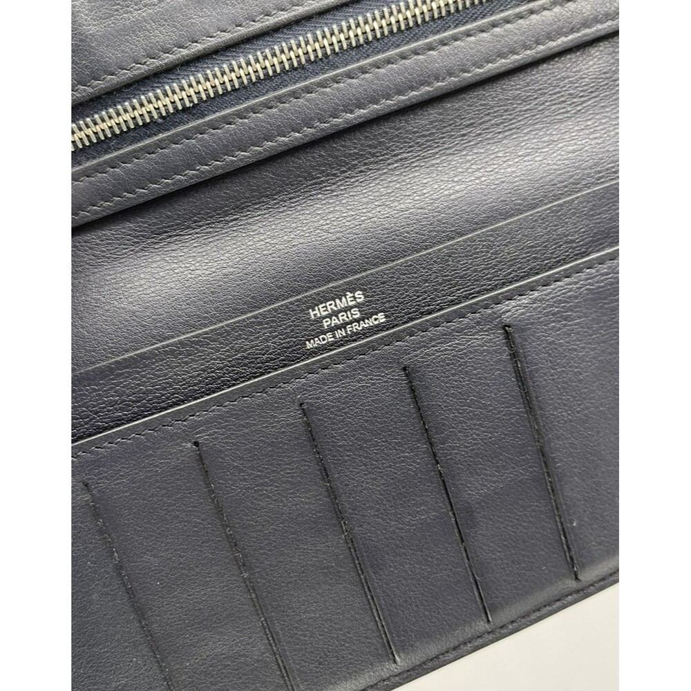 Hermès Citizen Twill Swift Leather Long Bifold Wallet Black w/ Box & Ribbon/62 - Picture 3 of 9